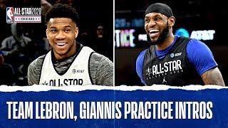 Team Giannis and Team LeBron All-Star Practice Introductions | 2020 NBA All-Star