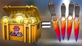 i spend $5000 on csgo skin cases and get these KNIFES..