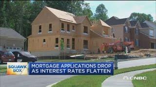 Mortgage applications drop 5% as interest rates flatten