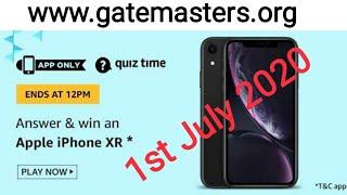 Amazon Quiz Today (1st July 2020), Answer and win Apple iPhone XR.