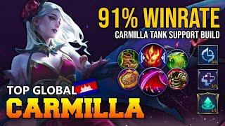 91% Winrate Carmilla Tank Support Build - Top Global Carmilla Hahaha Zed. - Mobile Legends