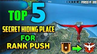 TOP 5 SECRET HIDING PLACE FOR RANK PUSH || TOP HIDING PLACE WITH GLIDER - GARENA FREE FIRE