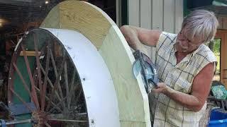 Making old Wagon Wheels into a Water Wheel - Slideshow