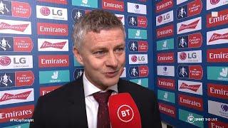 "Luke Shaw is getting better and better" Solskjaer delighted with FA Cup win vs Derby