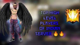 Top 10 highest level players of indian server #freefire @superstar ff