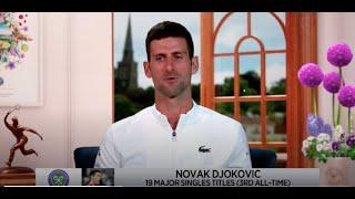 Novak Djokovic: 2021 Wimbledon Third round Win Interview