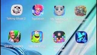 Talking Ghost 2,Tap Frog,Top Secret,My Bob Cat 2,Paper Train Rush,GardenScapes,Drop Number,X Runner