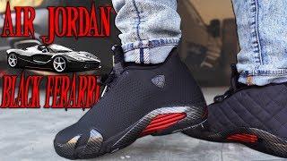 AIR JORDAN 14 BLACK FERARRI REVIEW AND ON FOOT IN 4K