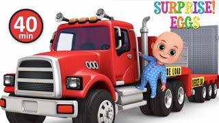 Car Loader Trucks for kids - Cars toys videos, police chase car, fire truck - Surprise eggs