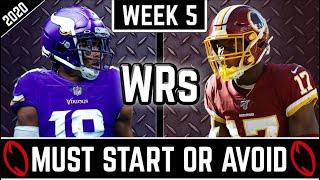 Must Start and Avoid - Wide Receivers - 2020 Fantasy Football Advice (Week 5)