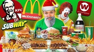THE ULTIMATE FAST FOOD CHRISTMAS MENU CHALLENGE! | 11,000+ Calories | Epic Cheat Meal