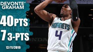 Devonte' Graham goes off for 40 points and 7 3-pointers in Hornets vs. Nets | 2019-20 NBA Highlights