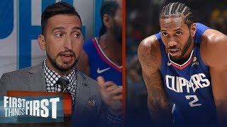 Kawhi is feeling the pressure, LeBron is best closer in NBA — Nick Wright | NBA | FIRST THINGS FIRST