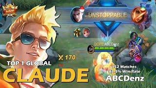 Enemy Maniac In 4 Minutes  No Problem! Top 1 Global Claude By ABCDenz   Mobile Legends