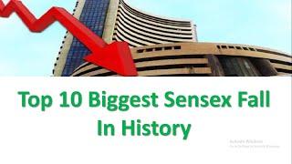 Top 10 Biggest Sensex Falls In History | Share Market News