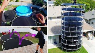 10 MOST EPIC BACKYARD TRAMPOLINE BUILDS!!