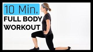 10 Minute Total Body Workout- NO Equipment! Workout In A Mirror