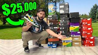 MY FIRST $25,000 SNEAKER CASH OUT!! WHAT DID WE BUY?? **30+ PAIRS OF INSANE SNEAKERS**