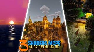 TOP 3 Shaders Realistis Ringan No Lag Low - End | Minecraft PE 1.16 - 1.17