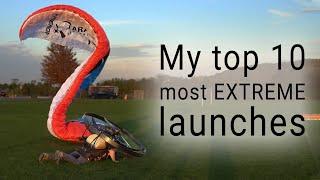 The time I stopped traffic with my paramotor! - My top 10 launches