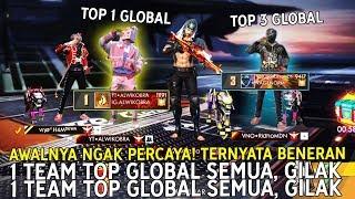 TOP GLOBAL 1 DAN 3 FREE FIRE KETEMU SATU ROOM! BOCORIN RAHASIA..