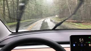 Tesla Model 3 Autopilot in the rain