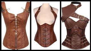 Top 10! Brown Leather Corsets Designs Collection