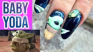 BABY YODA - The Mandalorian Inspired Nail Art