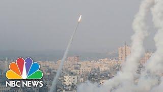 Video Shows Rockets Being Fired Toward Jerusalem From Gaza | NBC News