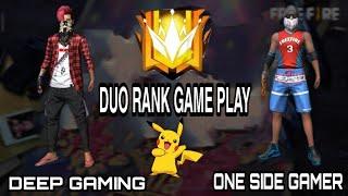 GLOBAL TOP DUO RANK GAMEPLAY ||ME AND ONE SIDE GAMER||