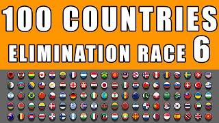 100 Countries Elimination Marble Race 6 in Algodoo  Marble Race King