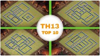 #TH13 - TOP 10 War Bases | impossible to make three star⭐ | Clash of Clans