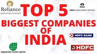 TOP 5 BIGGEST COMPANIES OF INDIA    MARKET MASTER OPINION