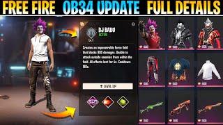 TOP 10 CHANGES IN FREE FIRE AFTER OB34 UPDATE 