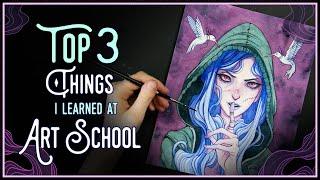 Top 3 Things I Learned at Art School ☾ Watercolor Painting