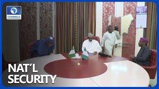 Buhari Meets With Senate President, House Speaker