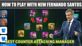 HOW TO PLAY WITH FERNANDO SANTOS NEW FORMATION | BEST COUNTER ATTACKING MANAGER IN PES 2020 MOBILE