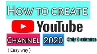 How to create youtube channel |create youtube channel in 3 minutes | create youtube channel 2020