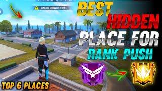 TOP 6 NEW HIDDEN PLACE IN FREE FIRE IN BERMUDA 2021 | RANK PUSH TIPS AND TRICKS IN FREE FIRE 2021