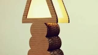 10+ TOP idea KREASI UNIK LAMPU KARDUS   HACK A Desk Lamp from Cardboard