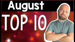 TOP 10 SPORTS CARD PULLS OF AUGUST! My Best Moments of The Month!