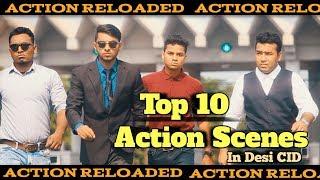 Top 10 action scenes | in Desi CID | দেশী CID বাংলা | Family Entertainment Bd | Comedy Video Online