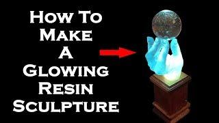 I Turn My Hand Into A Beautiful GLOWING Resin Sculpture - DIY Resin Casting