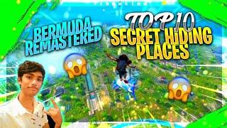 Top 10 New Secret Hiding Places In New Bermuda Remastered Map In Free Fire | Free Fire Hiding Places