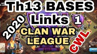 CWL FEBRUARY 2020 TH13 WAR BASES !! with links - Clash of clans