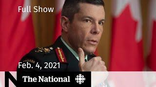 CBC News: The National | Vaccine supply disruptions continue; Vance allegations  | Feb. 4, 2021