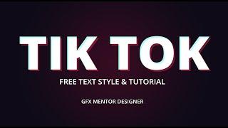 TIK TOP Text Style Effect in Photoshop CC 2020 Tutorial by GFX Mentor Designer No Plugin