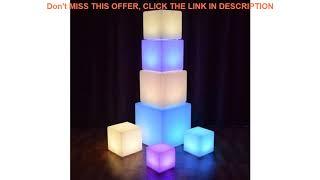 Top 10CM/15CM/20CM Remote LED Colorful Changing Mood Cubes Night Rechargeable Glow Lamp Light Home