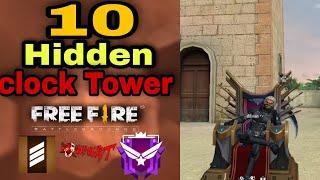 Top 10 hidden place clock tower in free fire