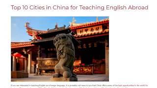 Top 10 Cities in China for Teaching English Abroad | ITTT TEFL BLOG